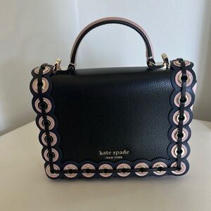 Kate Spade Mini Maisie Patterson Drive Grommet Black and Pink Women's Bag